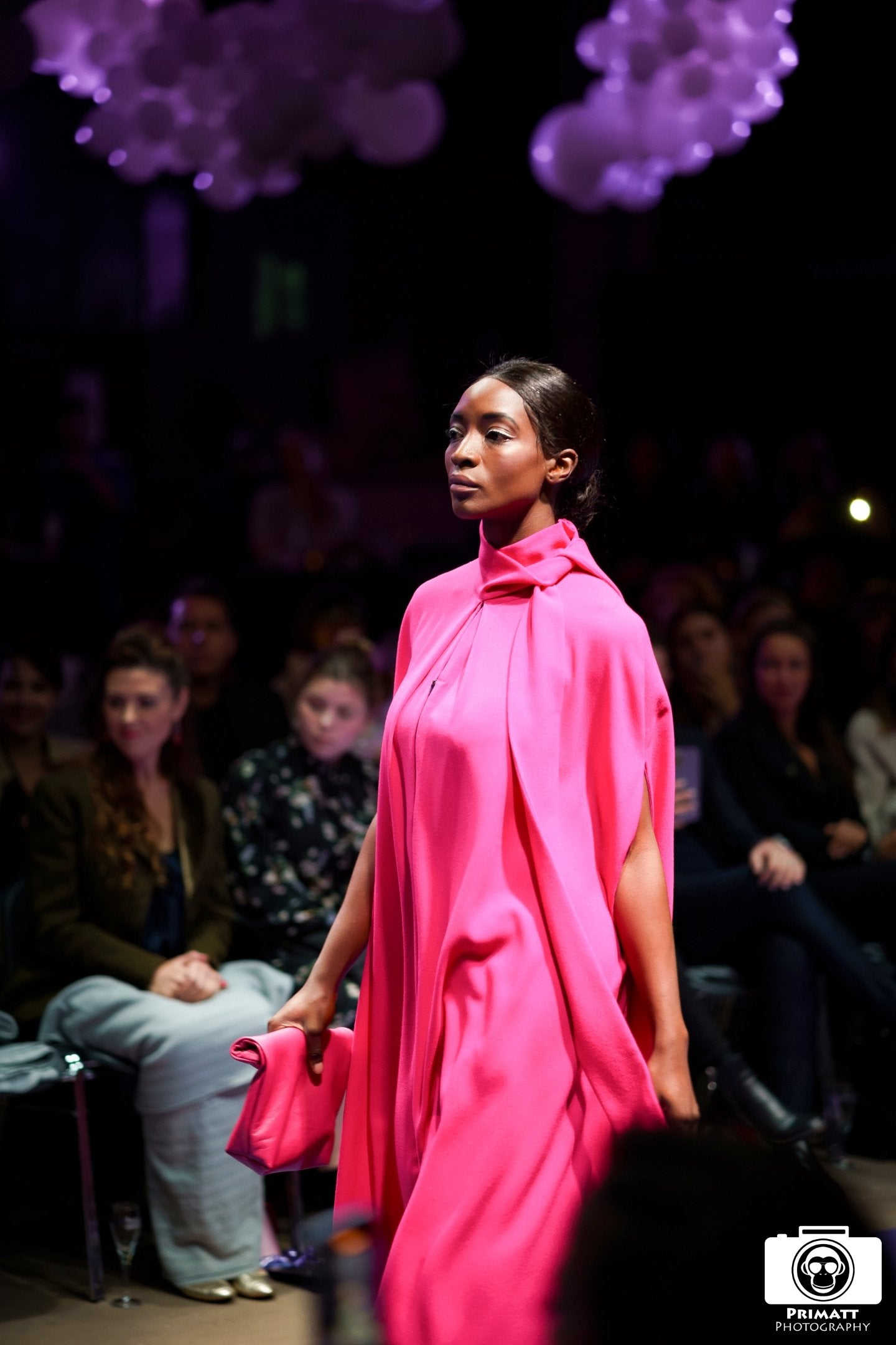 Fuchsia Pink cape/dress