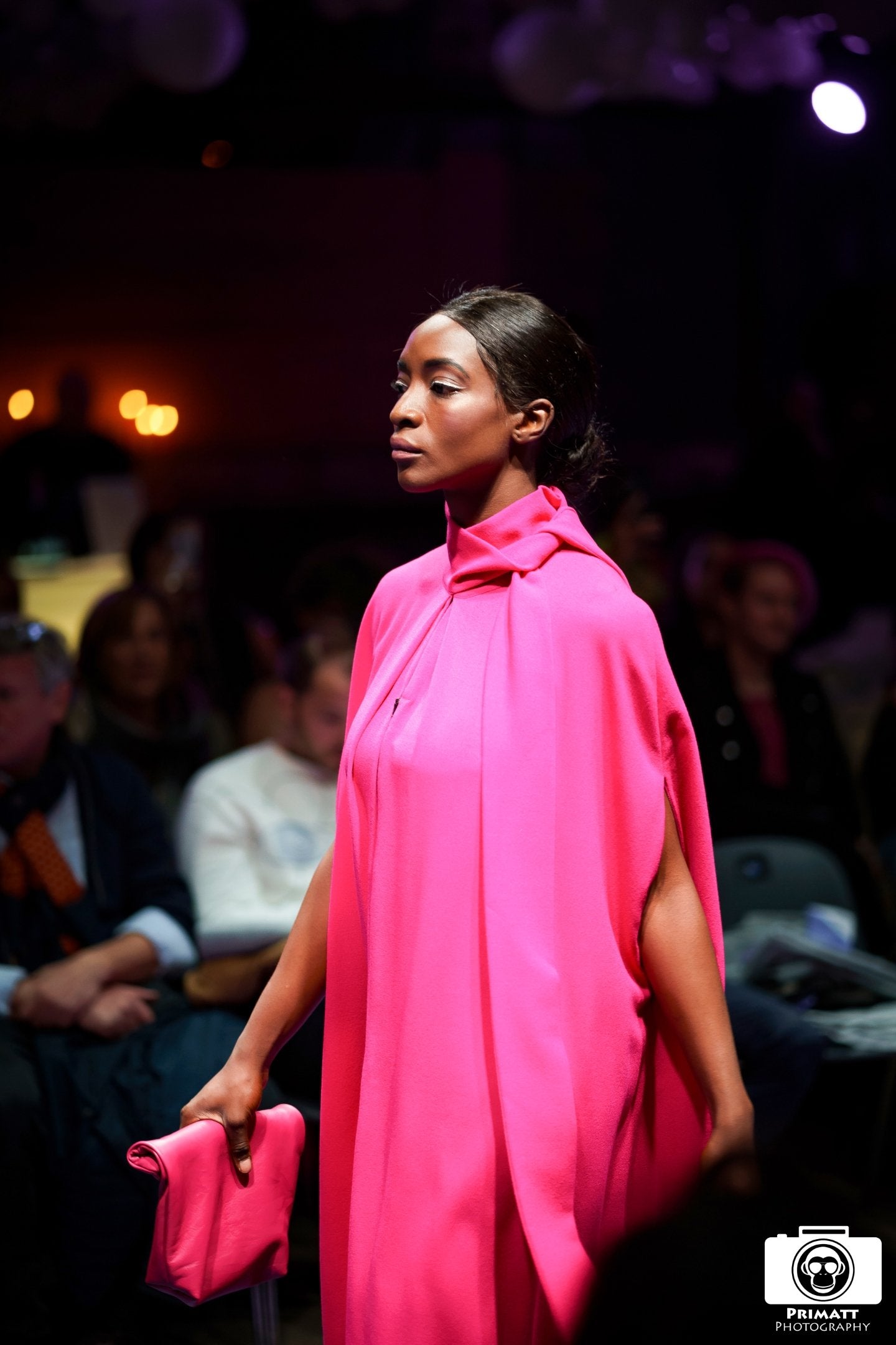 Fuchsia Pink cape/dress