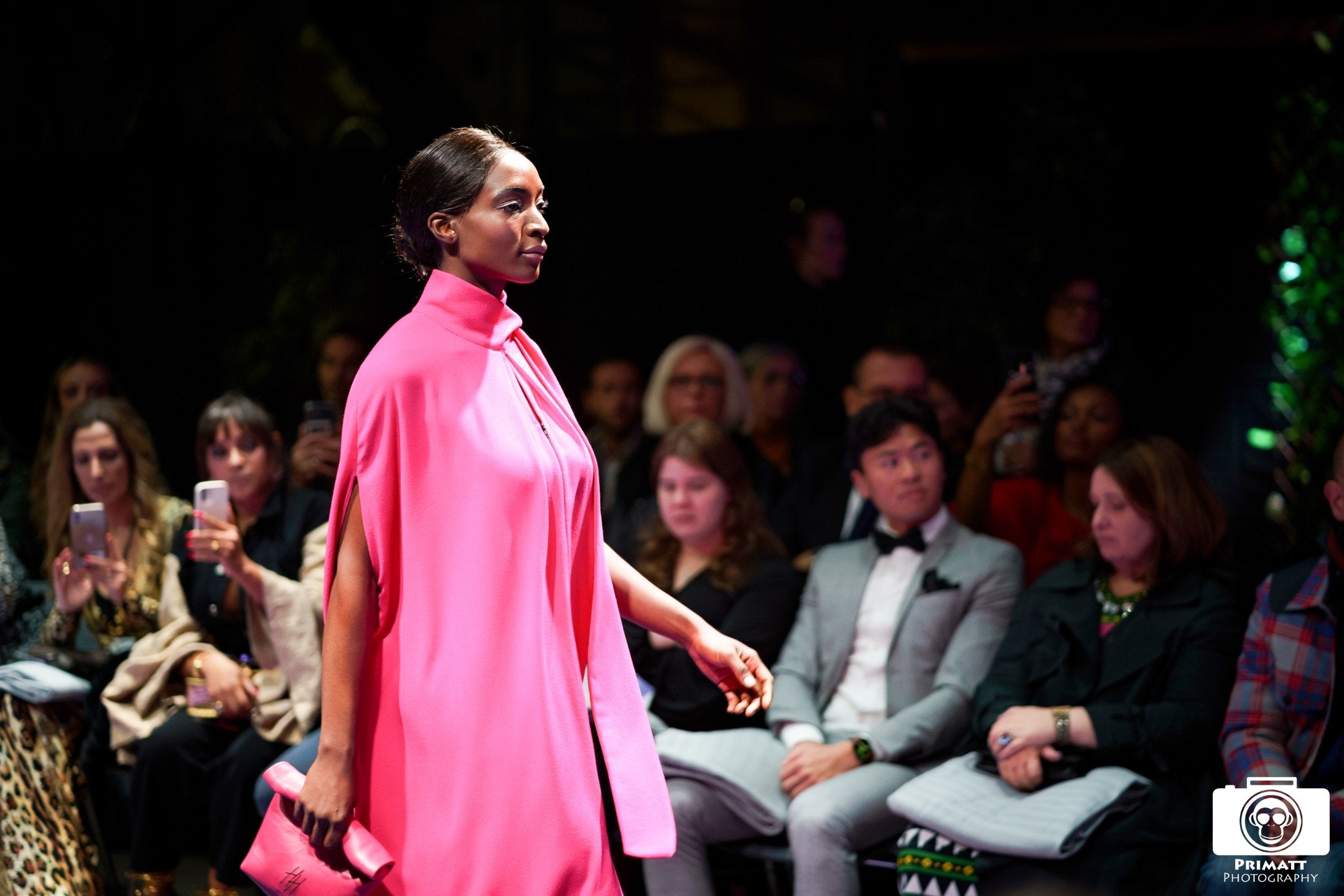 Fuchsia Pink cape/dress