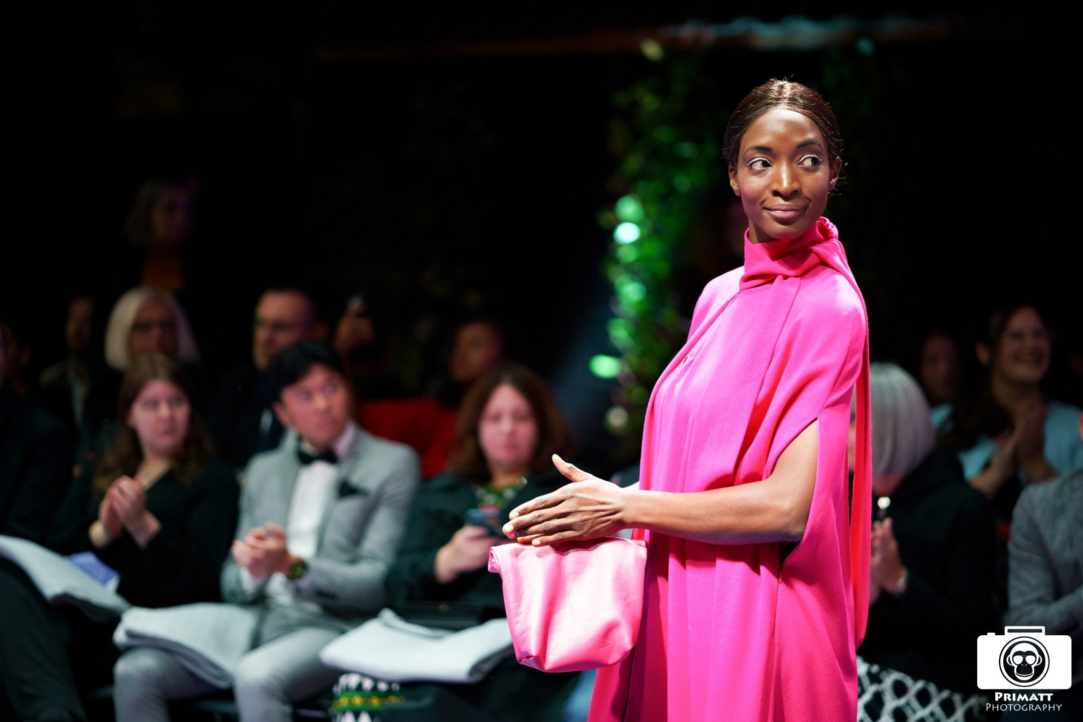 Fuchsia Pink cape/dress